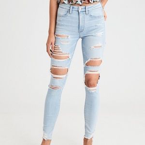 Light blue ripped jeans from American eagle